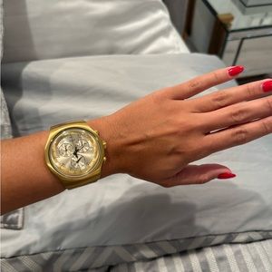 Swatch Swiss Chronograph Gold Watch